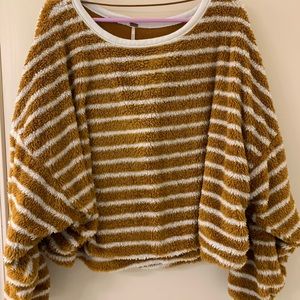 Soft Pumpkin and Cream striped Sweater